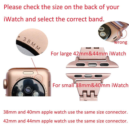 Strass Edelstahlarmband für Apple Watch 7 41mm | 6 & SE & 5 & 4 40mm | 3 & 2 & 1 38mm