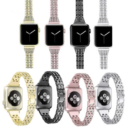 Strass Edelstahlarmband für Apple Watch 7 41 mm | 6 & SE & 5 & 4 40 mm | 3 & 2 & 1 38 mm