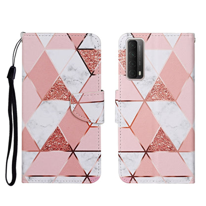 Horizontales Flip-Lederetui mit farbigem Zeichnungsmuster, Halter, Kartenfächern und Brieftasche - SmartPhoneZubehör.com