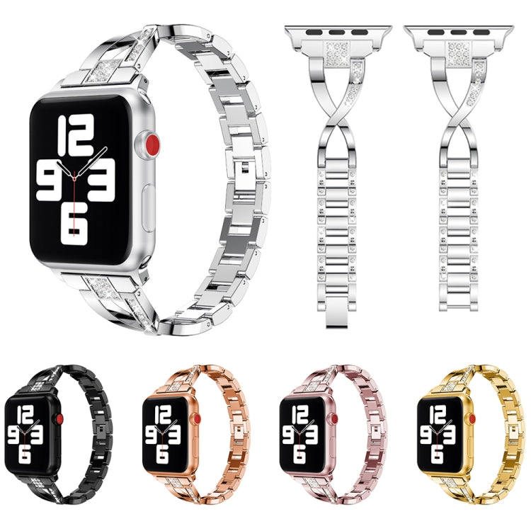 Strass Edelstahlarmband für Apple Watch 7 41mm | 6&SE&5&4 40mm | 3&2&1 38mm | 7 45mm | 6&SE&5&4 44mm | 3&2&1 42mm