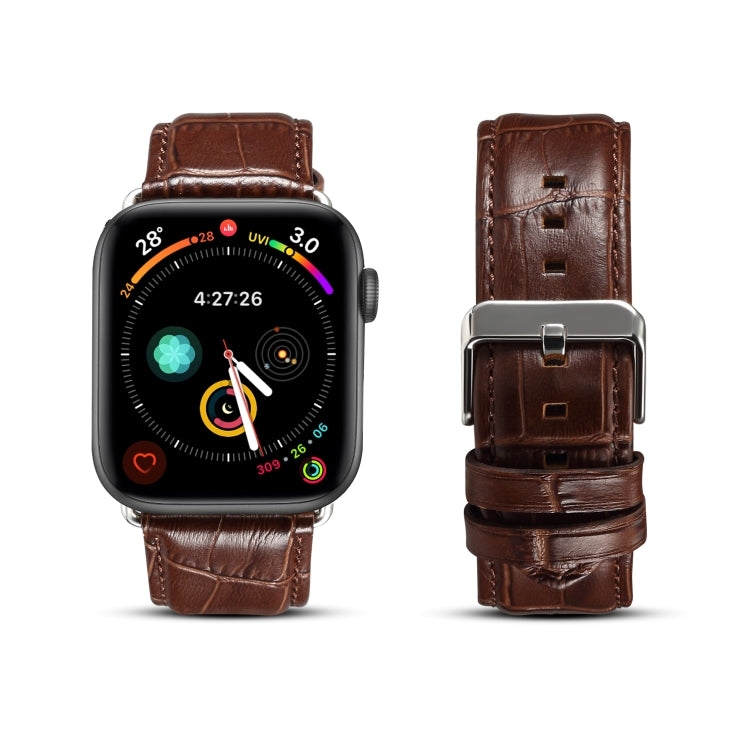 Leder Armband für Apple Watch 38/40/41/42/44/45/46/49 mm Krokostruktur - SmartPhoneZubehör.com