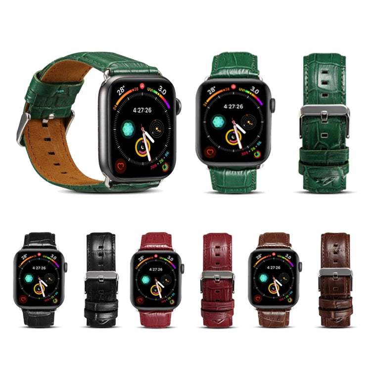 Leder Armband für Apple Watch 38/40/41/42/44/45/46/49 mm Krokostruktur - SmartPhoneZubehör.com