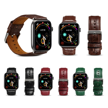 Leder Armband für Apple Watch 38/40/41/42/44/45/46/49 mm Krokostruktur - SmartPhoneZubehör.com