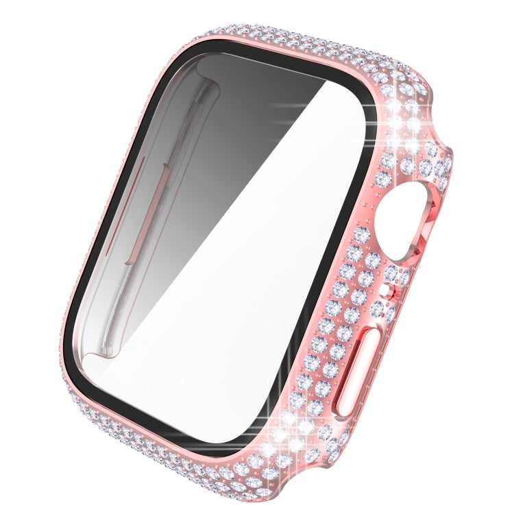 Strass PC Schutzhülle mit Schutzglas für Apple Watch 7 41mm | 7 45mm