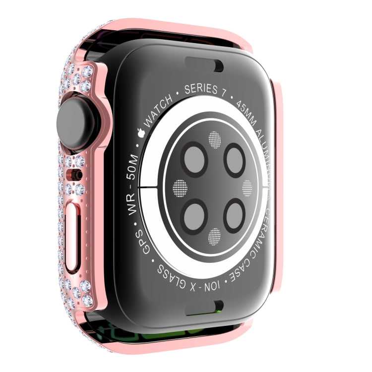 Strass PC Schutzhülle mit Schutzglas für Apple Watch 7 41mm | 7 45mm