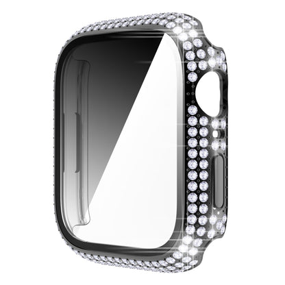 Strass PC Schutzhülle mit Schutzglas für Apple Watch 7 41mm | 7 45mm