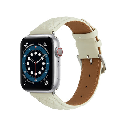 Diamantgitter-Uhrenarmband aus echtem Leder für Apple Watch Ultra 49 mm / Serie 8&7 45 mm / SE 2&6&SE&5&4 44 mm, For Apple Watch Ultra 49mm / Series 8&7 45mm