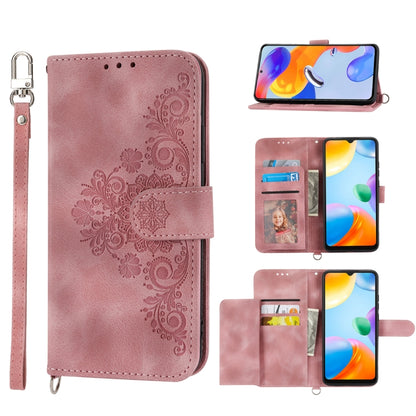 Hautfreundliche Handyhülle aus geprägtem Leder mit Blumen-Prägung - SmartPhoneZubehör.com