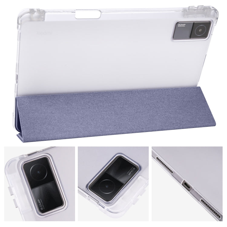 3-fach faltbare, transparente TPU-Smart-Leder-Tablet-Hülle mit Stiftschlitz - SmartPhoneZubehör.com