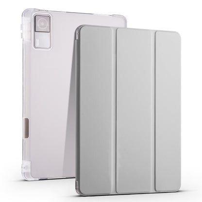 3-fach faltbare, transparente TPU-Smart-Leder-Tablet-Hülle mit Stiftschlitz - SmartPhoneZubehör.com