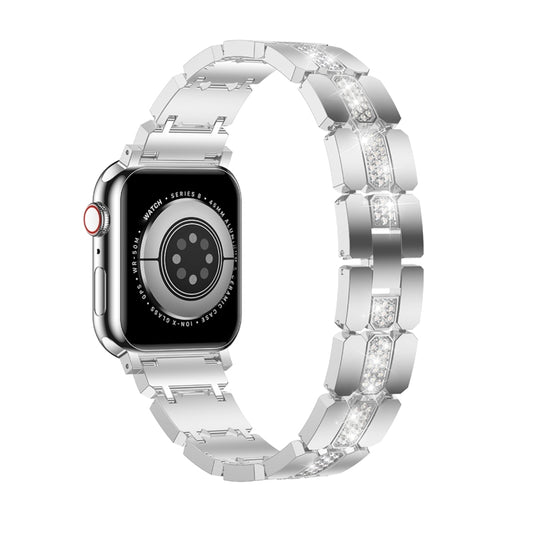 Diamant-Uhrenarmband aus Metall, For Apple Watch SE 2022 40mm, For Apple Watch SE 2022 44mm, For Apple Watch 7 41mm, For Apple Watch 7 45mm, For Apple Watch SE 40mm