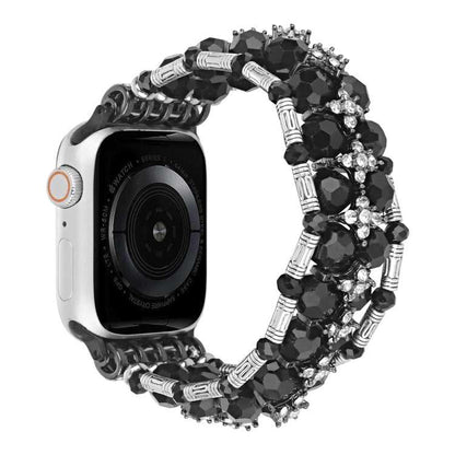 Armband mit Strass Perlen für Apple Watch SE 2023 44mm | SE 2023 40mm | Ultra 2 49mm | 9 45mm | 9 41mm | Ultra 49mm | 8 41mm