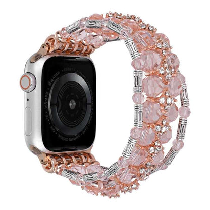 Armband mit Strass Perlen für Apple Watch SE 2023 44mm | SE 2023 40mm | Ultra 2 49mm | 9 45mm | 9 41mm | Ultra 49mm | 8 41mm