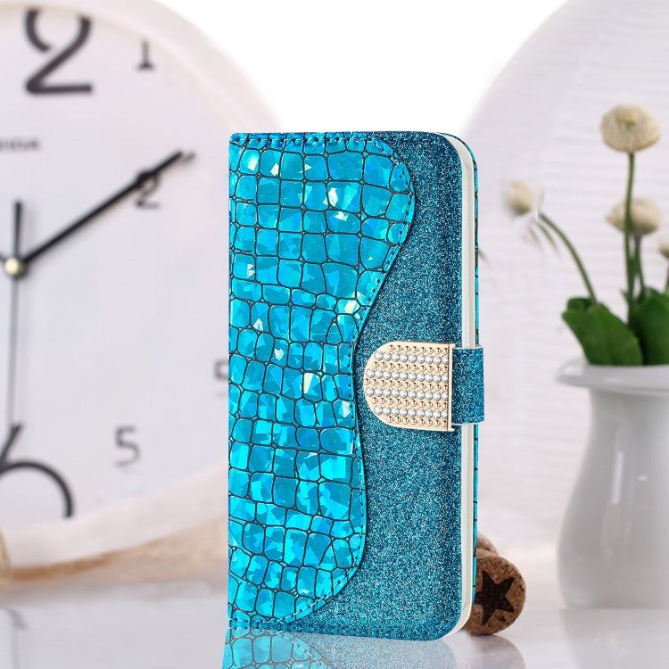 Horizontales Handy Flip-Lederetui mit Laser-Glitzerpulver und  Krokodilstruktur, Kartenfächern, Halter und Geldbörse - SmartPhoneZubehör.com