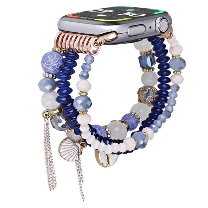 Armband mit Muschelperlen/ Kette für Apple Watch 46mm | 49mm | 45mm | 44mm | 42mm | 41mm | 40mm | 38mm