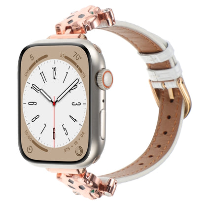 Leder Armband mit Leopardenkopf + Glitzer für Apple Watch 46mm | 49mm | 45mm | 44mm | 42mm | 41mm | 40mm | 38mm