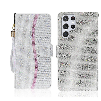 Handyhülle aus Leder mit Glitzerpuder für Samsung Galaxy S25 5G | S25+ 5G | S25 Ultra 5G | S24 FE 5G | S23 FE 5G