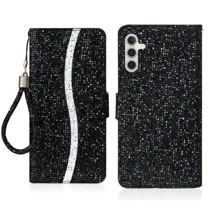 Leder Glitter Handyhülle zum Klappen für Samsung Galaxy A16 4G / 5G