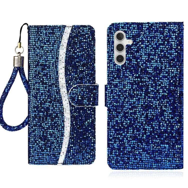 Leder Glitter Handyhülle zum Klappen für Samsung Galaxy A16 4G / 5G