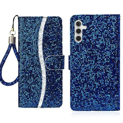 Leder Glitter Handyhülle zum Klappen für Samsung Galaxy A16 4G / 5G