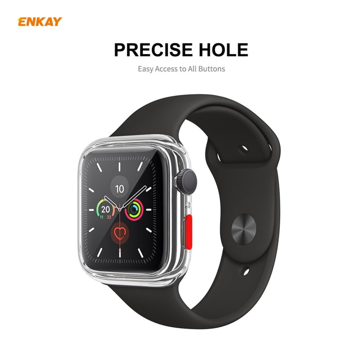 ENKAY Hat-Prince TPU-Schutzhülle mit vollständiger Abdeckung + Schutzfolie aus gehärtetem Glas für Apple Watch Series 6 / 5 / 4 / SE 44 mm - SmartPhoneZubehör.com