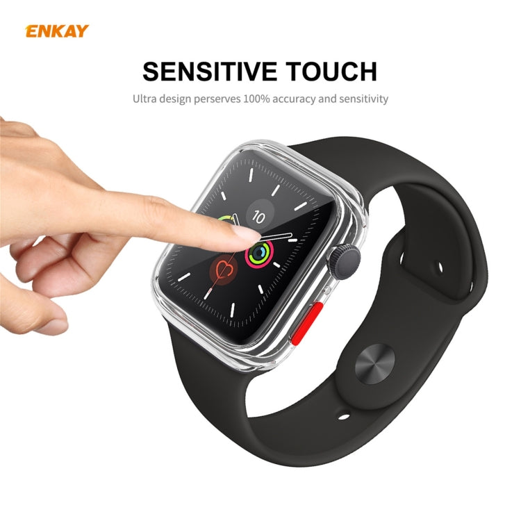 ENKAY Hat-Prince TPU-Schutzhülle mit vollständiger Abdeckung + Schutzfolie aus gehärtetem Glas für Apple Watch Series 6 / 5 / 4 / SE 44 mm - SmartPhoneZubehör.com