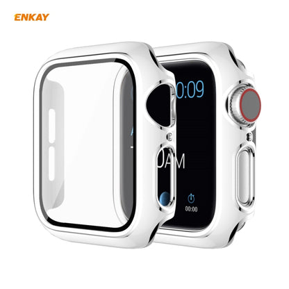 ENKAY  Galvanisiertes PC-Schutzhülle mit vollständiger Abdeckung + Schutzglas aus gehärtetem Glas für Apple Watch Series 6 / 5 / 4 / SE 40 mm - SmartPhoneZubehör.com