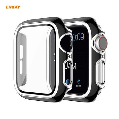 ENKAY  Galvanisiertes PC-Schutzhülle mit vollständiger Abdeckung + Schutzglas aus gehärtetem Glas für Apple Watch Series 6 / 5 / 4 / SE 40 mm - SmartPhoneZubehör.com