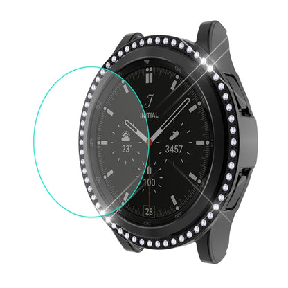 ENKAY Strass PC Schutzhülle mit Schutzglas für Samsung Galaxy Watch4 Classic 42 mm