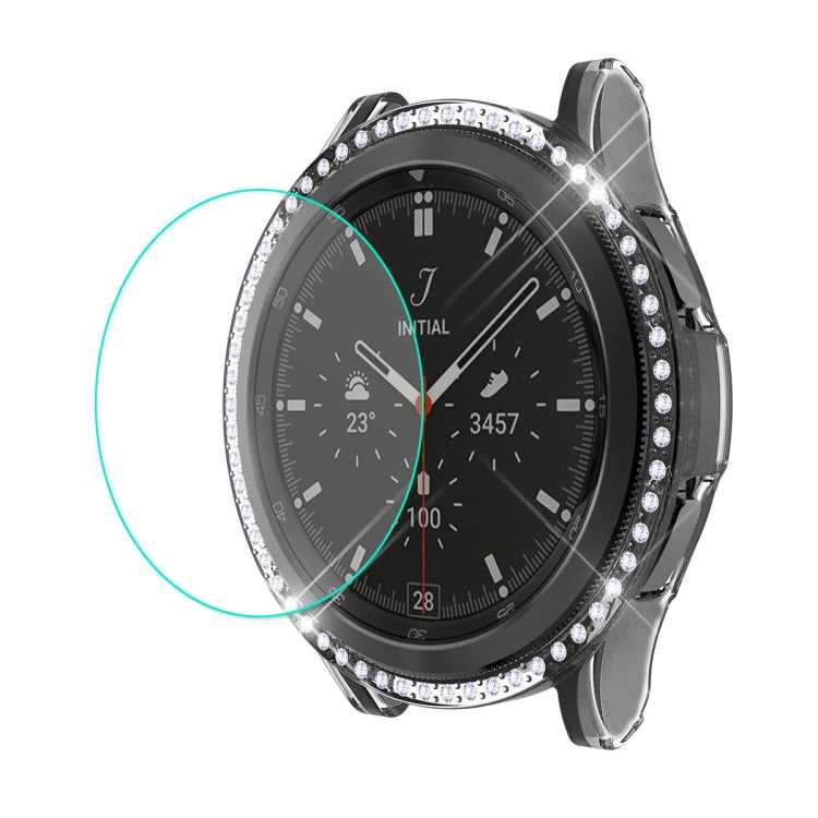 ENKAY Strass PC Schutzhülle mit Schutzglas für Samsung Galaxy Watch4 Classic 42 mm