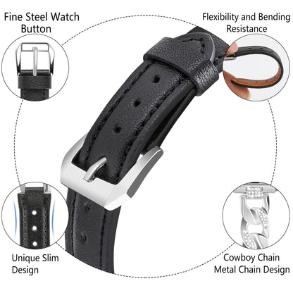 Leder Strass Armband für Apple Watch Series 3 38mm | 3 42mm