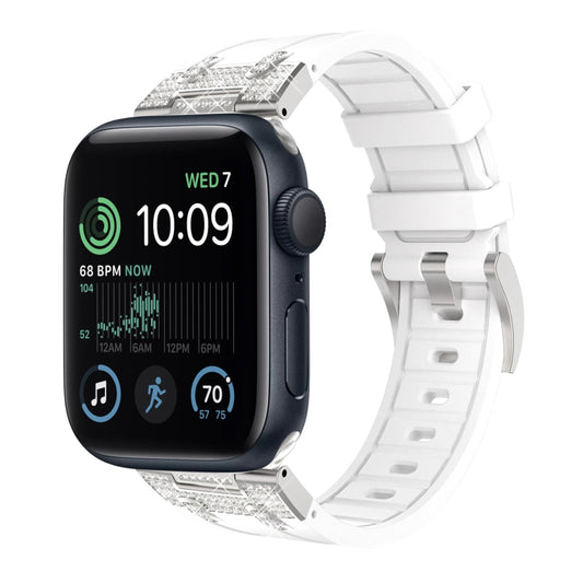 Silikon Armband mit Strass für Apple Watch SE 2022 44mm | 7 45mm | 6 44mm | 5 44mm | 4 44mm