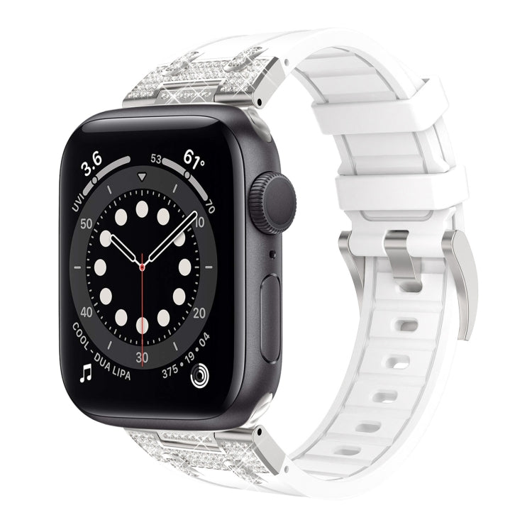 Silikon Armband mit Strass für Apple Watch SE 2022 44mm | 7 45mm | 6 44mm | 5 44mm | 4 44mm