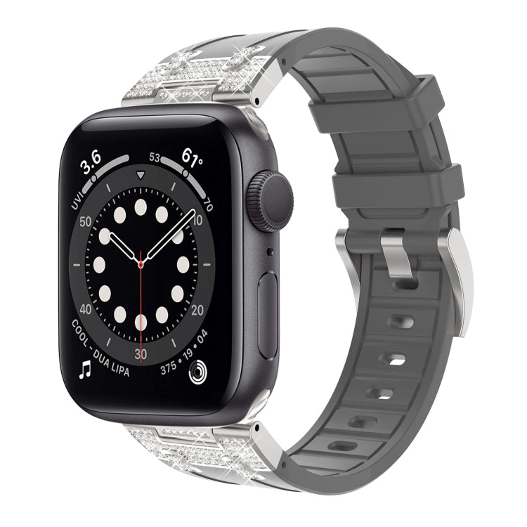 Silikon Armband mit Strass für Apple Watch SE 2022 44mm | 7 45mm | 6 44mm | 5 44mm | 4 44mm