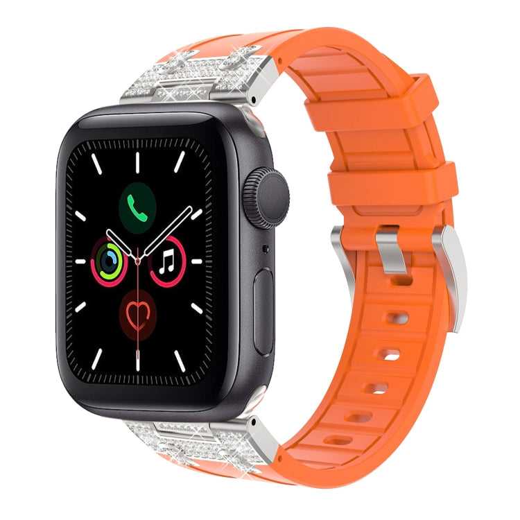 Silikon Armband mit Strass für Apple Watch SE 2022 44mm | 7 45mm | 6 44mm | 5 44mm | 4 44mm