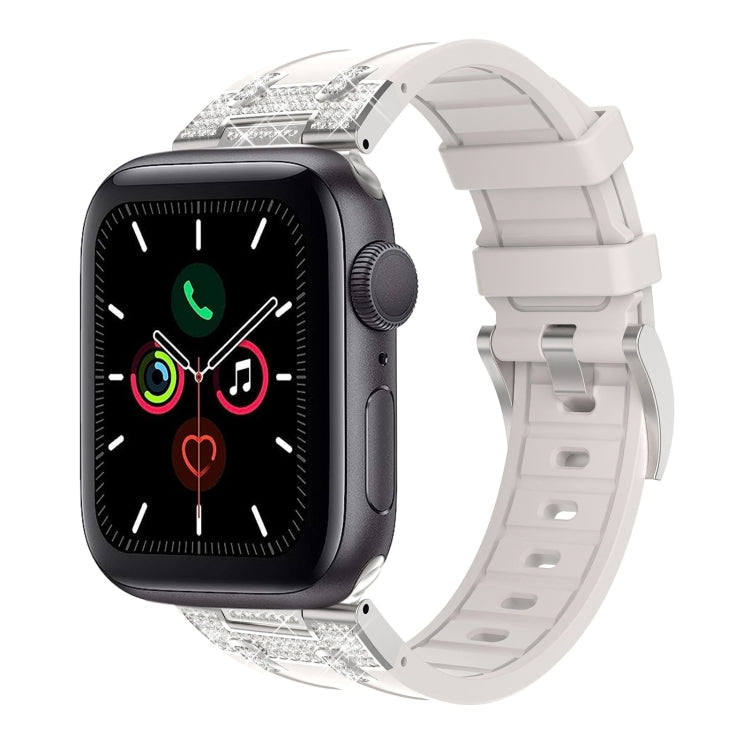 Silikon Armband mit Strass für Apple Watch SE 2022 44mm | 7 45mm | 6 44mm | 5 44mm | 4 44mm