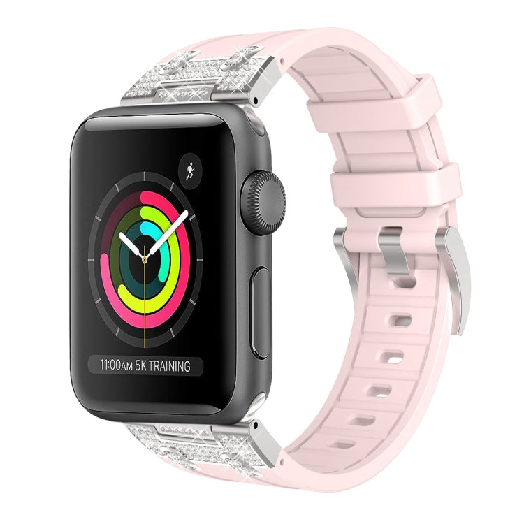 Silikon Armband mit Strass für Apple Watch 3 42mm