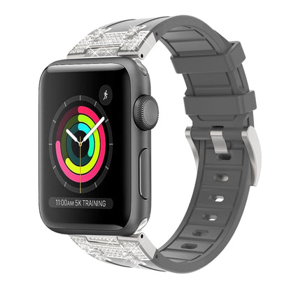 Silikon Armband mit Strass für Apple Watch 3 42mm