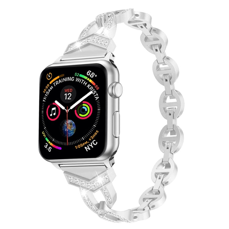 Strass Edelstahlarmband und Alu für Apple Watch Serie 3 & 2 & 1 38 mm