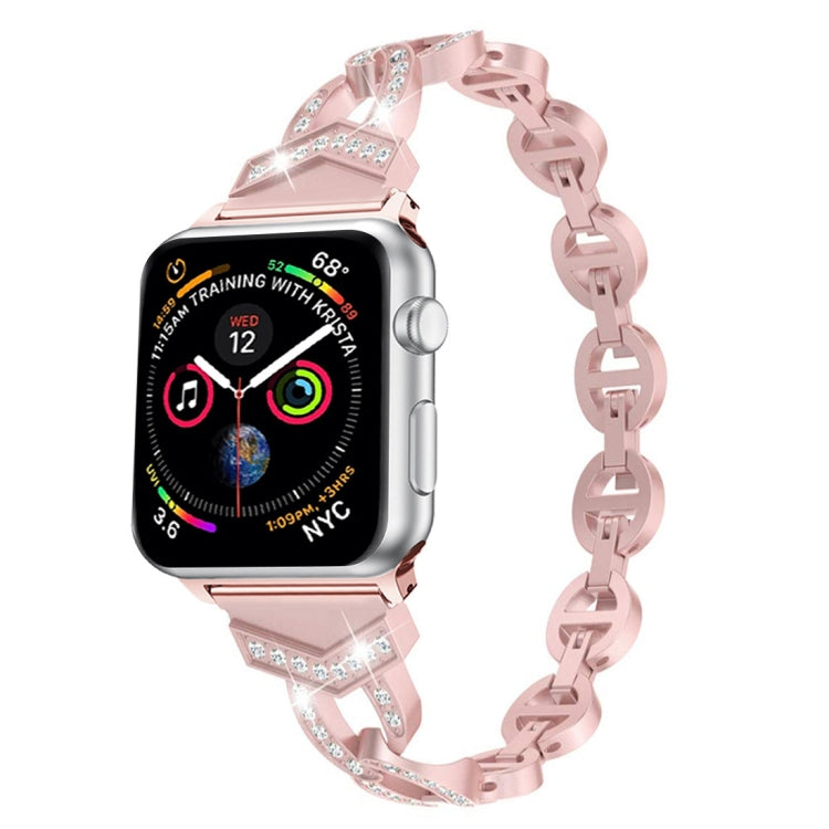 Strass Edelstahlarmband und Alu für Apple Watch Serie 3 & 2 & 1 38 mm